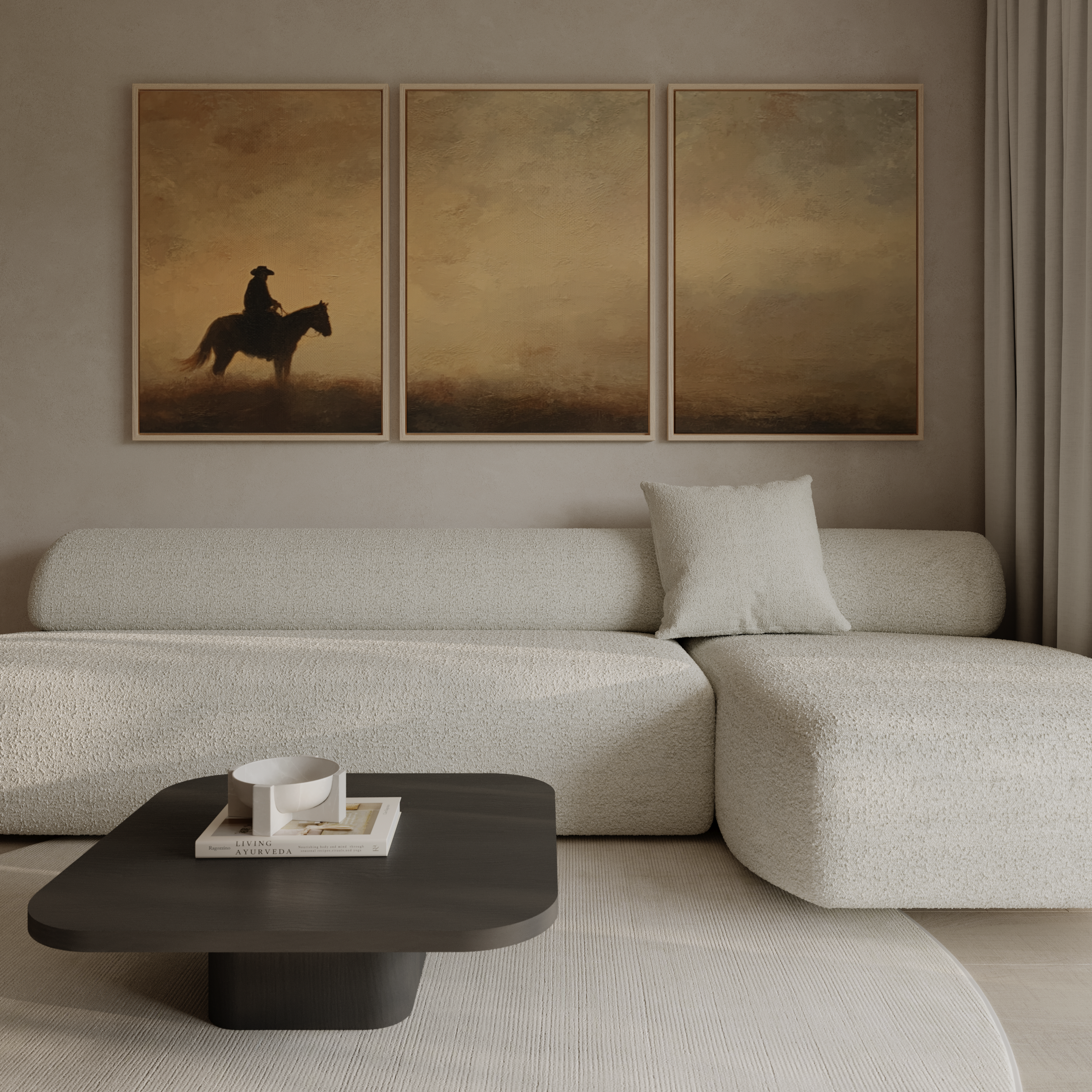 Evening Ride (Triple Canvas)