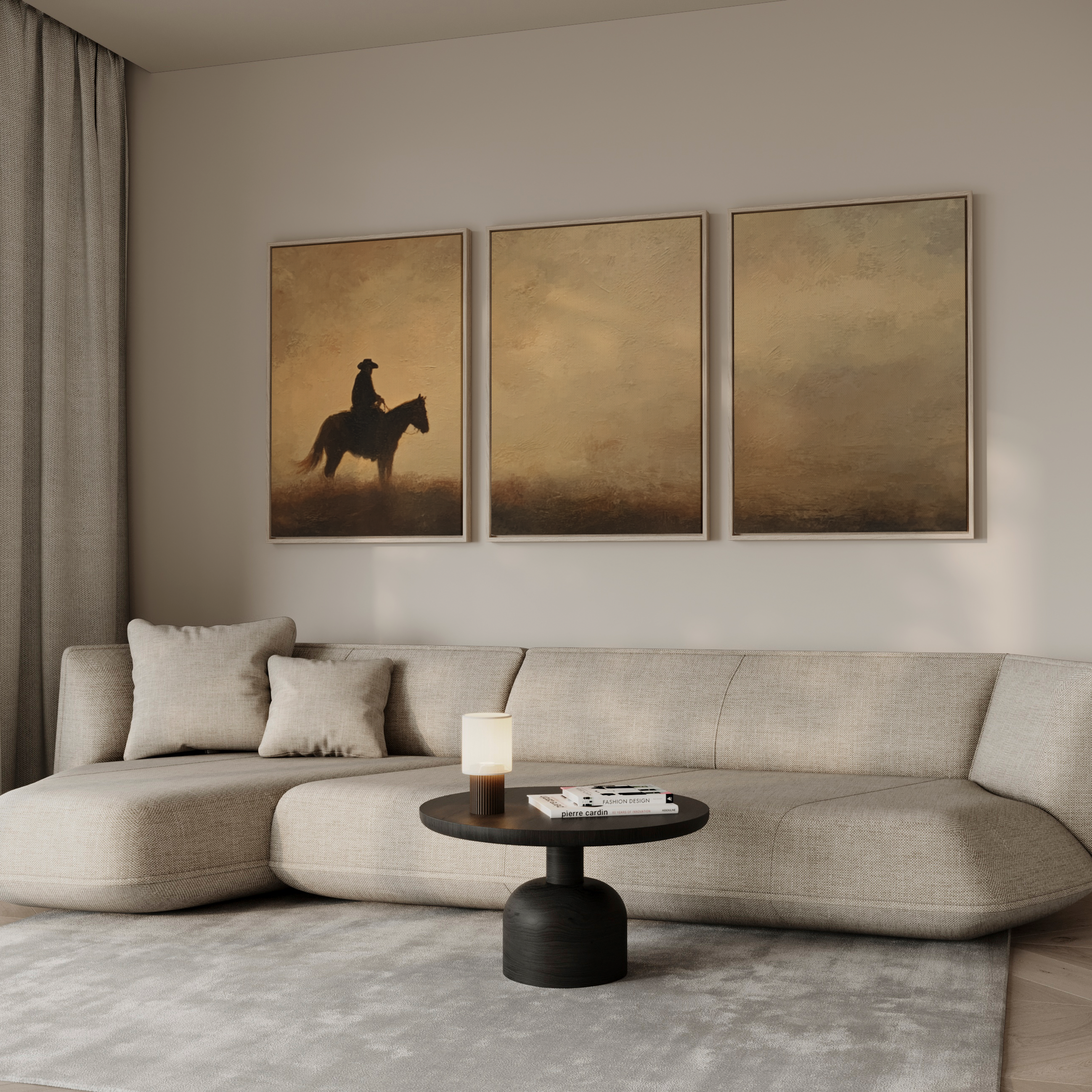 Evening Ride (Triple Canvas)