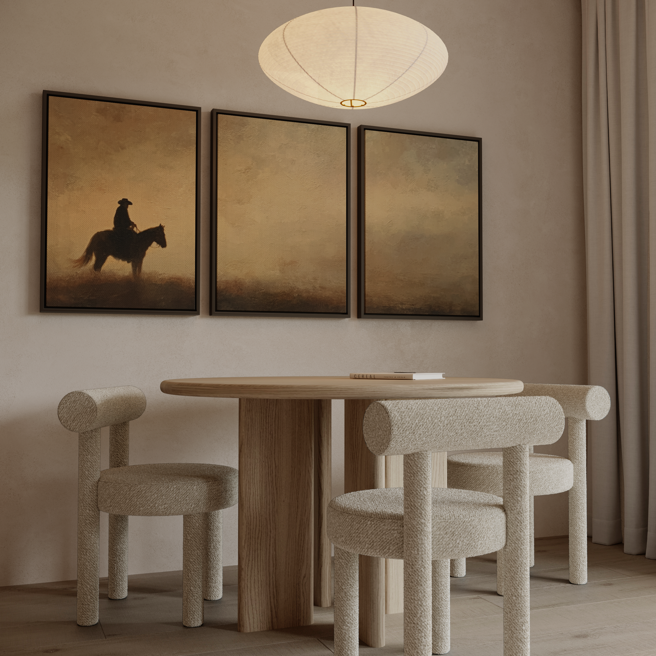 Evening Ride (Triple Canvas)